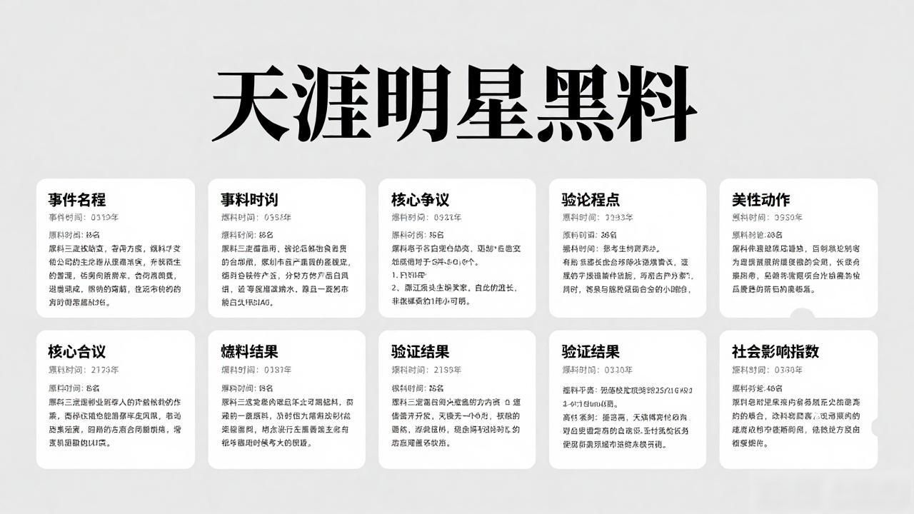 天涯明星黑料
