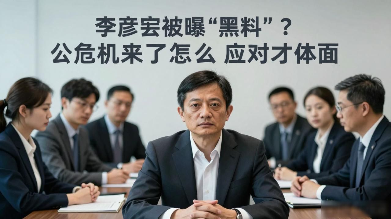 李彦宏被曝"黑料"？公关圈朋友告诉我：危机来了怎么应对才体面